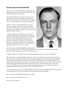 A preview of a PDF biography for Astill, Alan Edwin